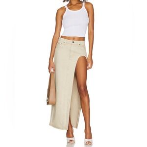 GRLFRND The Blanca Maxi Skirt with High Slit in Montana